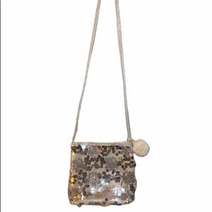 Girls  Crossbody sequence silver purse